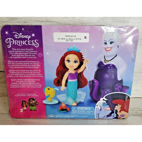 Disney Princess Little Mermaid Ariel & Ursula Petite Gift Set NEW & Sealed - Picture 3 of 7